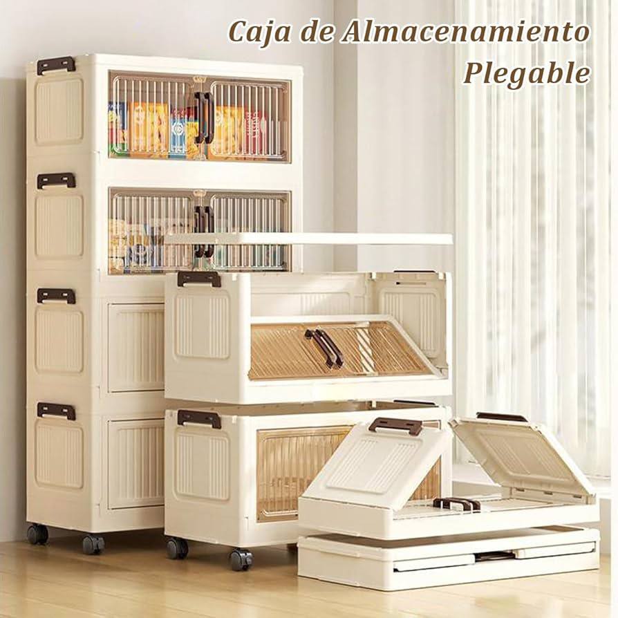 Organizador Modular Apilable Multicapa con Puertas y Ruedas | Resistente y Expandible